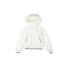Convertible Long Down Jacke – asiatische Größen „Weiß“
