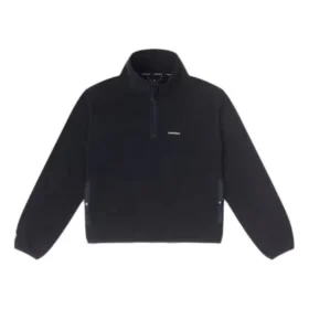 Counter Climate Polarfleece-Pullover mit halbem Reißverschluss, asiatische Größen, „Schwarz“