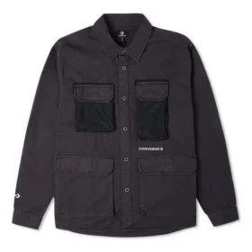 Cozy Utility Woven Shirt (asiatische Größen) „Schwarz“