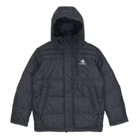 Daunen-Puffer-Jacke AOP, asiatische Größen „Schwarz“
