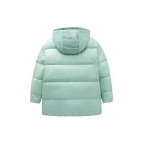 Daunenjacke mit Logo-Print, asiatische Größen „Grün-Schwarz“
