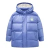 Daunenjacke mit Logo-Print, asiatische Größen „Purple White“