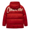 Daunenjacke mit Logo-Print „Red White“