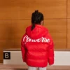 Daunenjacke mit Logo-Print „Red White“