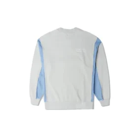 Denim Patchwork Crew Sweatshirt asiatische Größen „Blau“