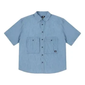 Denim Wordmark Utility Shirt (asiatische Größen) „LT Retro Blue“