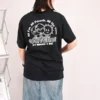 Earth Moon Sun Kurzarm-T-Shirt asiatische Größen „Schwarz“