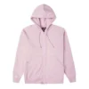 Einfarbige Kapuzenjacke mit Reißverschluss und langen Ärmeln, asiatische Größen, „Pink Purple“