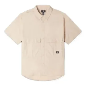 Elevated Woven Shirt Asiatische Größen „Beige“