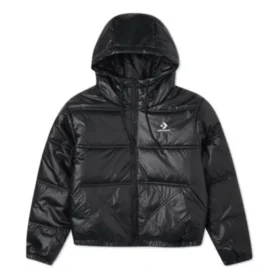 Embroidered Star Chev Jacke asiatische Größen „Schwarz“
