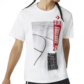 ERX Kurzarm-T-Shirt mit Grafik Asia-Größen „Weiß“