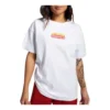 Flaming Logo Oversized-T-Shirt asiatische Größen „Weiß Rot“