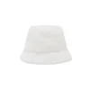 Fleece-Bucket-Mütze „White“