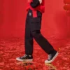 Freizeit-Lange Hose asiatische Größen „Schwarz Rot“