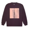 Genderneutral Converse Shapes Bubble Sweatshirt mit Rundhalsausschnitt, asiatische Größen „Black Currant“