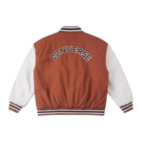 Gesteppte Baseballjacke, asiatische Größen „Weiß-Braun“