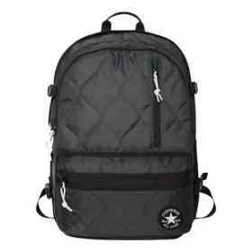 Gesteppter Straight Edge Rucksack „Black“