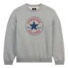 Go-To Chuck Taylor All Star Patch Standard-Fit Fleece-Crew-Sweatshirt (asiatische Größen) „Vintage Grey Heather“