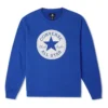 Go-To Chuck Taylor Patch French Terry Crew Sweatshirt asiatische Größen „Blau“