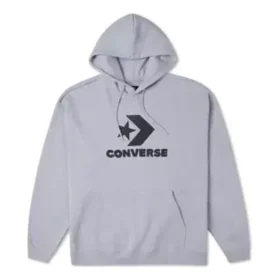 Go-To Star Chevron Pullover-Hoodie mit lockerer Passform, asiatische Größen „Grau“