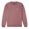 Go-To Sweatshirt mit Stern-Chevron-Stickerei, gebürstetem Fleece und Crew-Schnitt, asiatische Größen „Maroon“