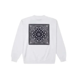 Herren Converse Cashew Logo Strick-Sportpullover mit Rundhalsausschnitt Weiß Herren Converse Cashew Logo Strick-Sportpullover mit Rundhalsausschnitt Weiß