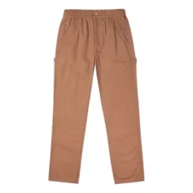 Herren-Converse-Logo-Einfarbige gerade Freizeithose mit elastischem Bund, lang, braun Herren-Converse-Logo-Einfarbige gerade Freizeithose mit elastischem Bund, lang, braun