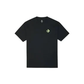 Herren Converse Logo-Print Rundhals-Kurzarm-Shirt Schwarz Herren Converse Logo-Print Rundhals-Kurzarm-Shirt Schwarz