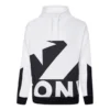 Herren Converse Pullover mit kontrastfarbenem Logo und Stehkragen, weiß