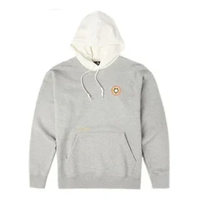 Herren Converse x Bugs Bunny Crossover Bestickter Kapuzenpullover mit langen Ärmeln, Freizeit, Grau