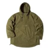 Herren Converse x Kim Jones Crossover Freizeit-Sportjacke mit halbem Reißverschluss und Kapuze Militärgrün