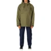 Herren Converse x Kim Jones Crossover Freizeit-Sportjacke mit halbem Reißverschluss und Kapuze Militärgrün