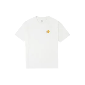 Herren-T-Shirt mit Converse-Logo-Aufdruck, Rundhalsausschnitt, kurze Ärmel, weiß Herren-T-Shirt mit Converse-Logo-Aufdruck, Rundhalsausschnitt, kurze Ärmel, weiß