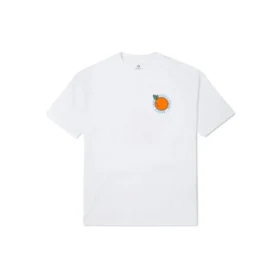 Herren-T-Shirt von Converse mit Cartoon-Print, locker sitzend, Rundhalsausschnitt, kurze Ärmel, weiß Herren-T-Shirt von Converse mit Cartoon-Print, locker sitzend, Rundhalsausschnitt, kurze Ärmel, weiß