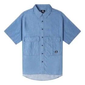 Hochwertiges Chambray-Hemd, asiatische Größen „Indigo Blue“ Hochwertiges Chambray-Hemd, asiatische Größen „Indigo Blue“