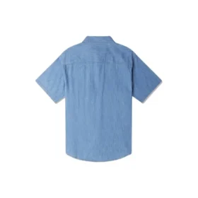Hochwertiges Chambray-Hemd, asiatische Größen „Indigo Blue“ Hochwertiges Chambray-Hemd, asiatische Größen „Indigo Blue“