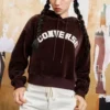 Hoodie Asia-Größen „Rotbraun“