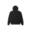 Hoodie aus Strick mit kontrastfarbener Alphabet-Stickerei, schwarz
