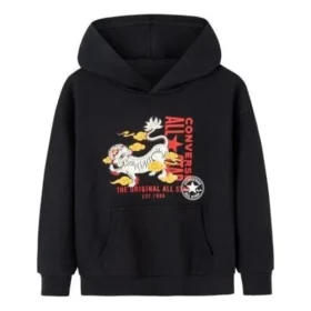 Hoodie mit Cartoon-Buchstaben-Print, asiatische Größen, „Schwarz Weiß Rot“