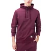 Hoodie mit halbem Reißverschluss, asiatische Größen „Rot“