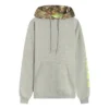 Hoodie mit Kontrastdruck, asiatische Größen „Grey“