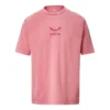 Jack Purcell Besticktes Sport-T-Shirt mit Rundhalsausschnitt und kurzen Ärmeln für Paare, rosa