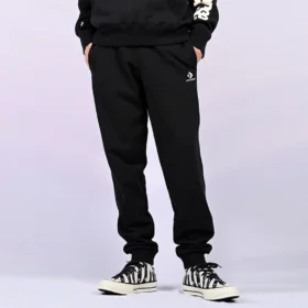 Jogginghose mit gesticktem Stern-Chevron-Muster FT Asiatische Größen „Schwarz“ Jogginghose mit gesticktem Stern-Chevron-Muster FT Asiatische Größen „Schwarz“
