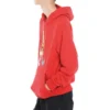Kapuzen-Sweatshirt mit Kordelzug und Finger-Letter-Print, rot