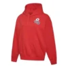 Kapuzenpullover mit Logo-Aufdruck und Kordelzug, rot
