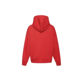 Kapuzenpullover mit Logo-Aufdruck und Kordelzug, rot