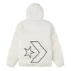 Klassische lässige warme Daunenjacke mit Kapuze, asiatische Größen „Weiß“