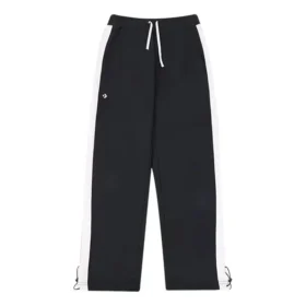 Kordelzug-Jogginghose mit weißem Streifen, asiatische Größen, „Schwarz“ Kordelzug-Jogginghose mit weißem Streifen, asiatische Größen, „Schwarz“