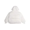 Kurze Daunen-Puffer-Jacke mit Kapuze, asiatische Größen, „Weiß“