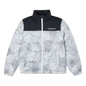 Kurze Daunenjacke asiatische Größen „Grey“
